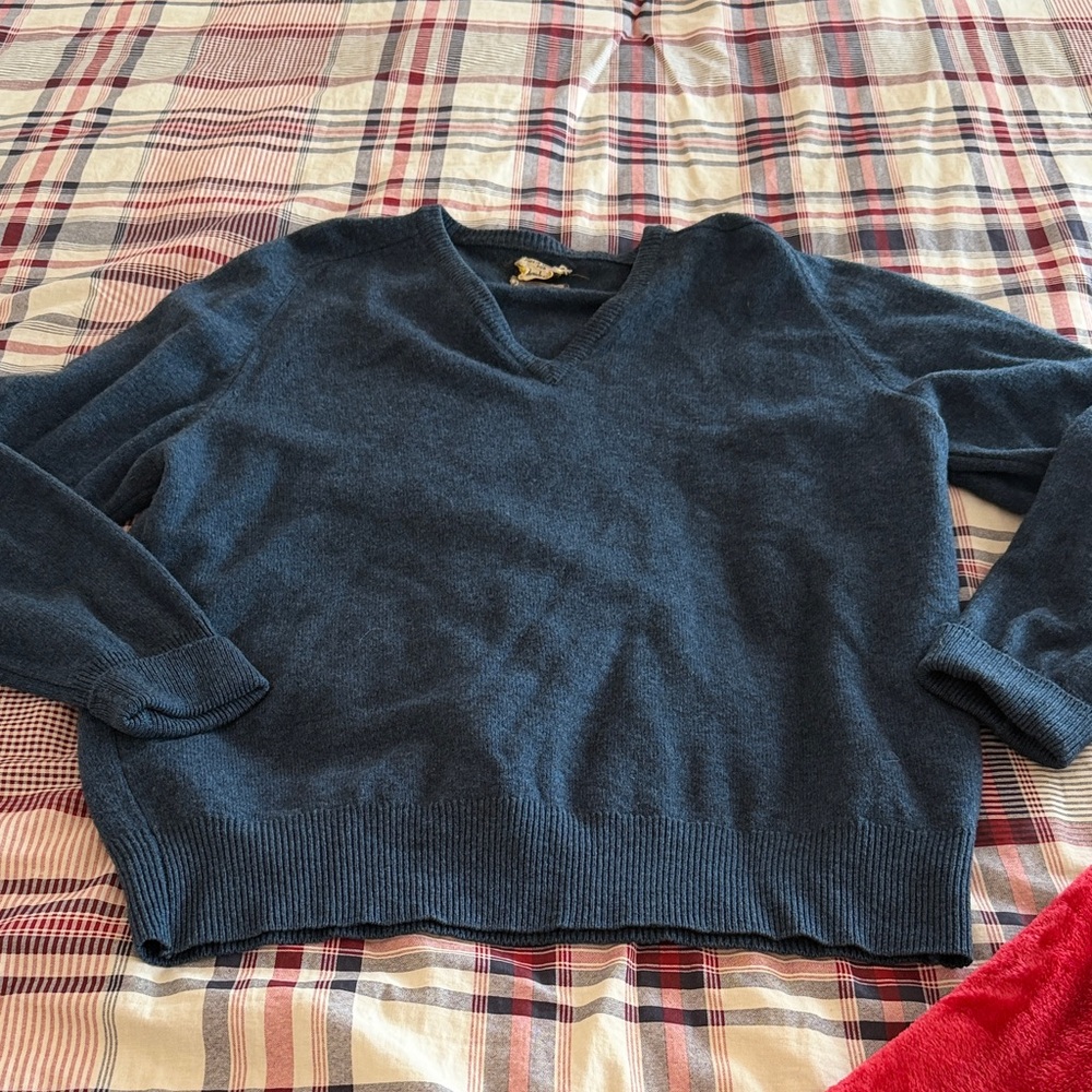 Men's V-Neck Sweater - Blue